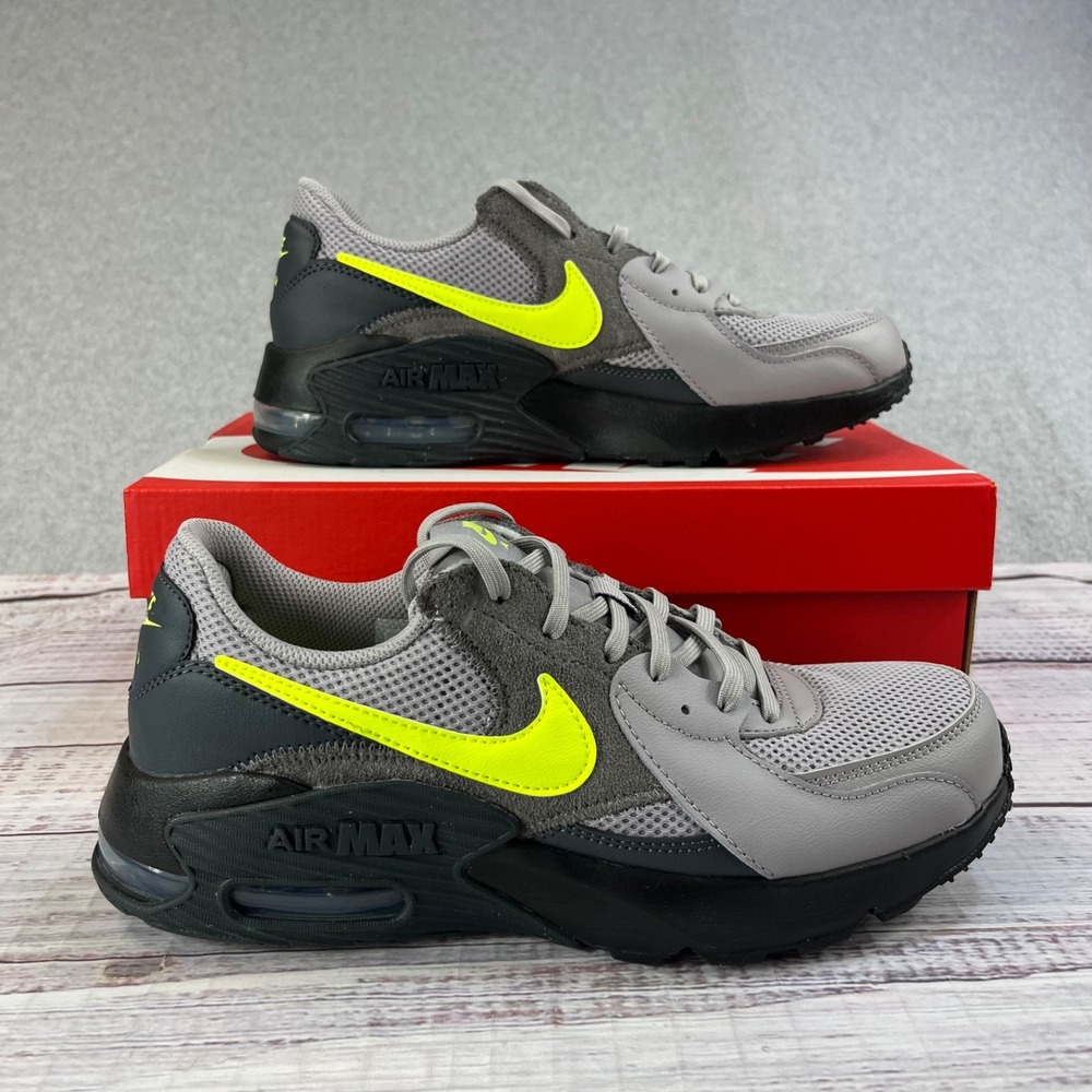 Nike Air Max Excee Shoes Mens Size 8.5 Atmosphere Grey Neon Yellow Bubble NWB